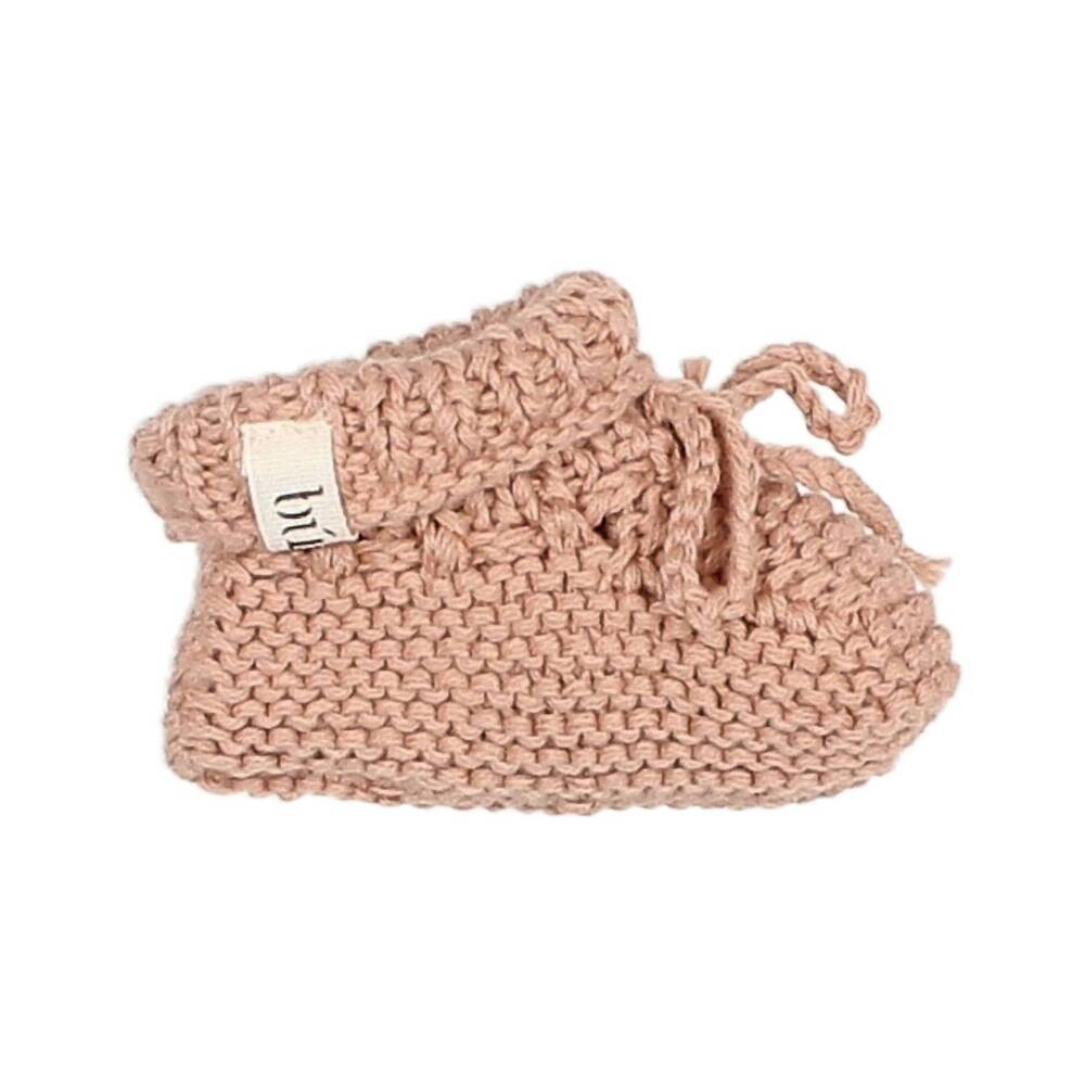 NEW BÚHO kid's knit booties in antic rose